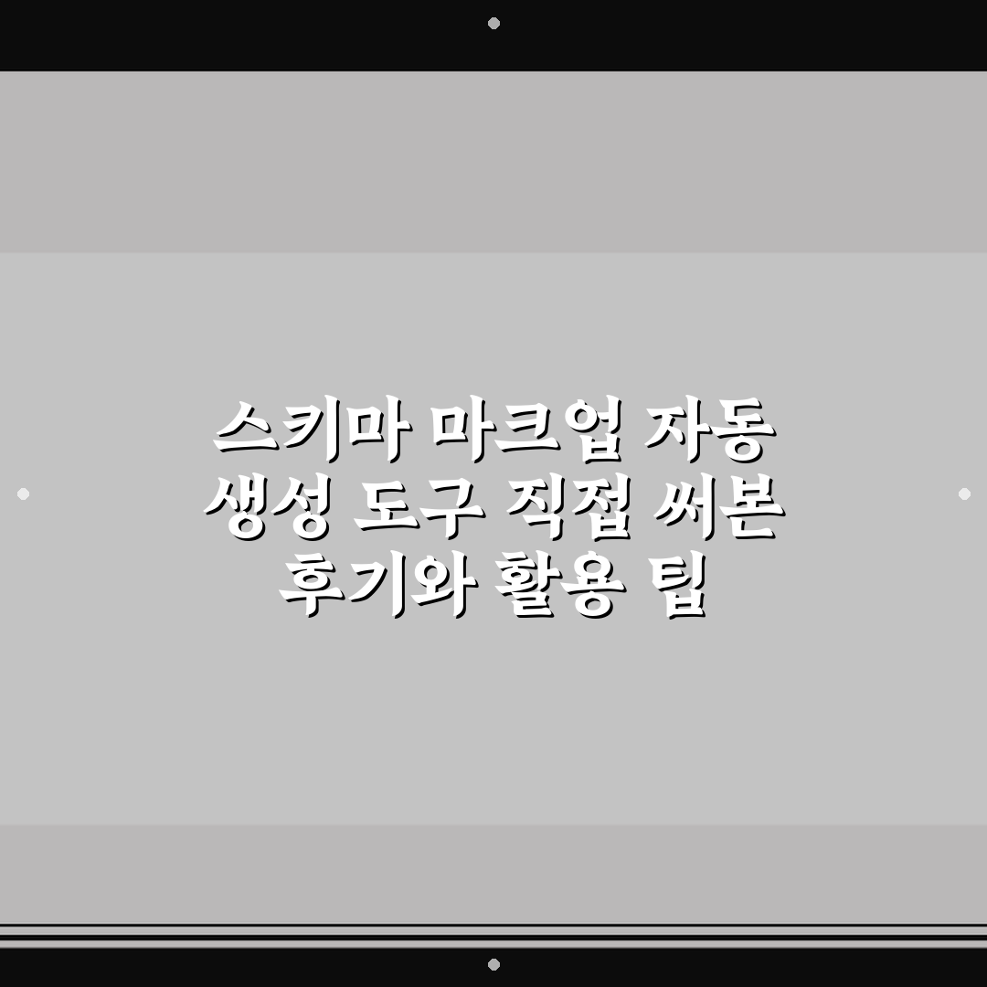 스키마 마크업 자동 생성 도구 직접 써본 후기와 활용 팁