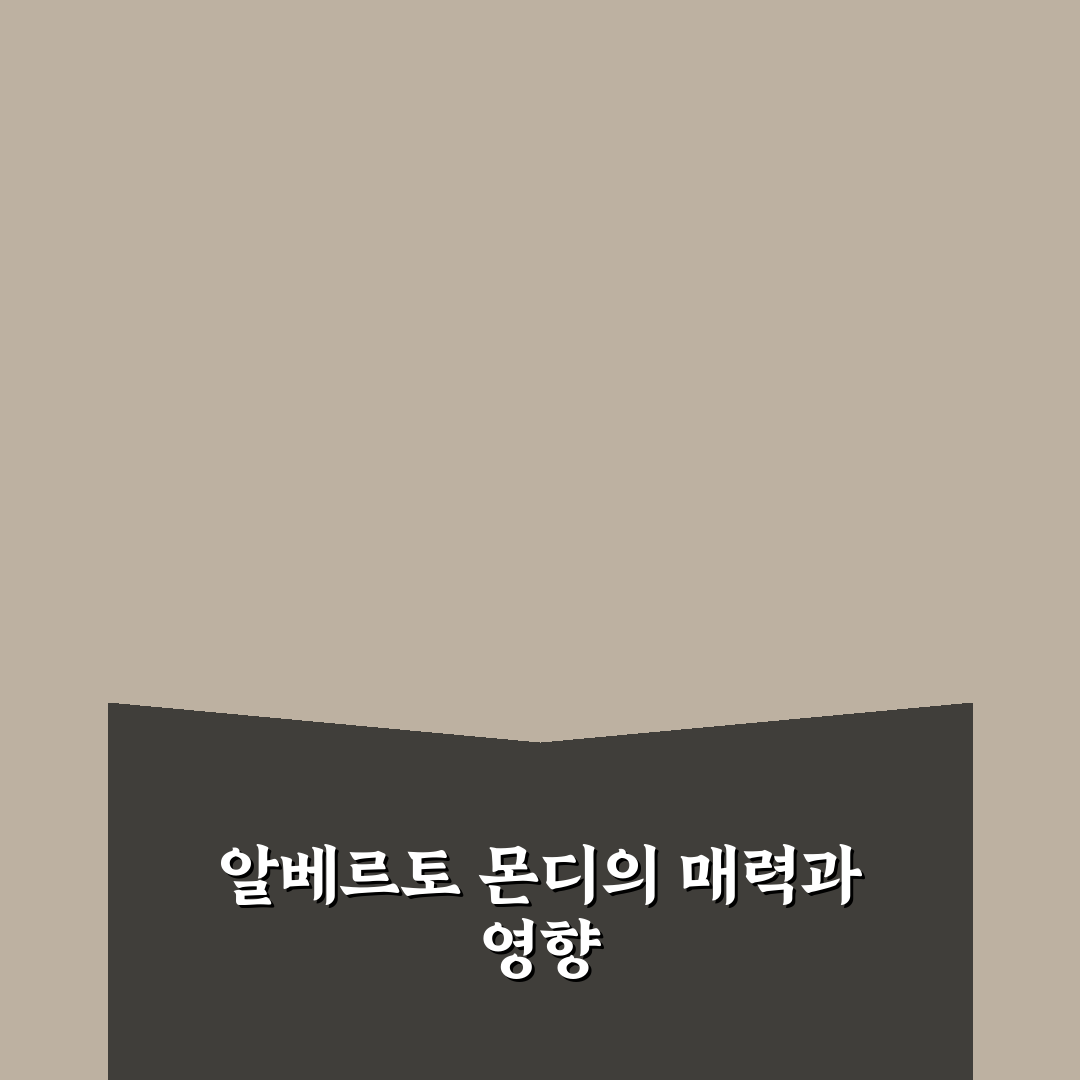 알베르토 몬디 활동과 영향력 5가지 기준 분석