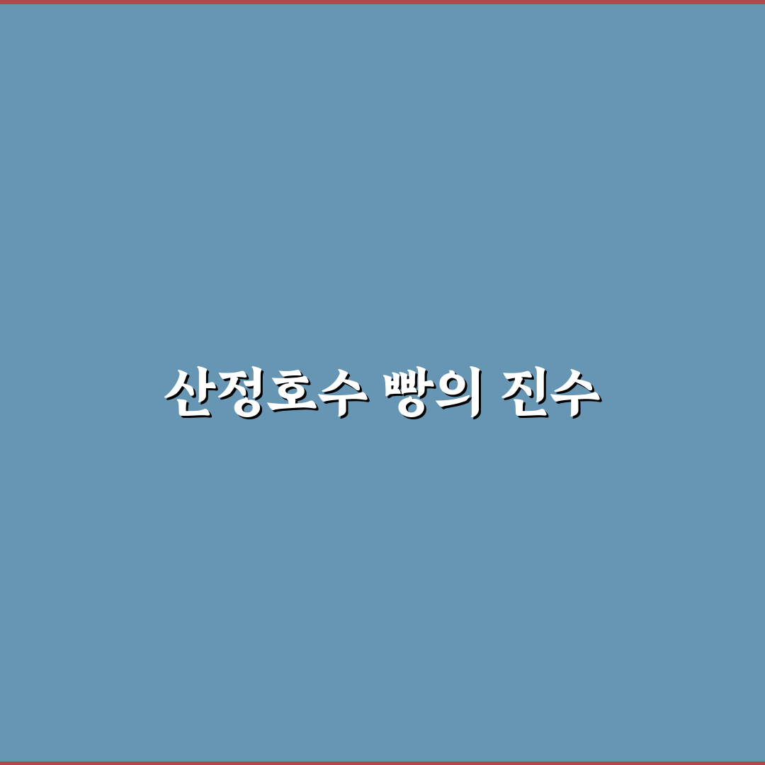 산정호수 빵명장 비교와 선택 기준 5가지 총정리