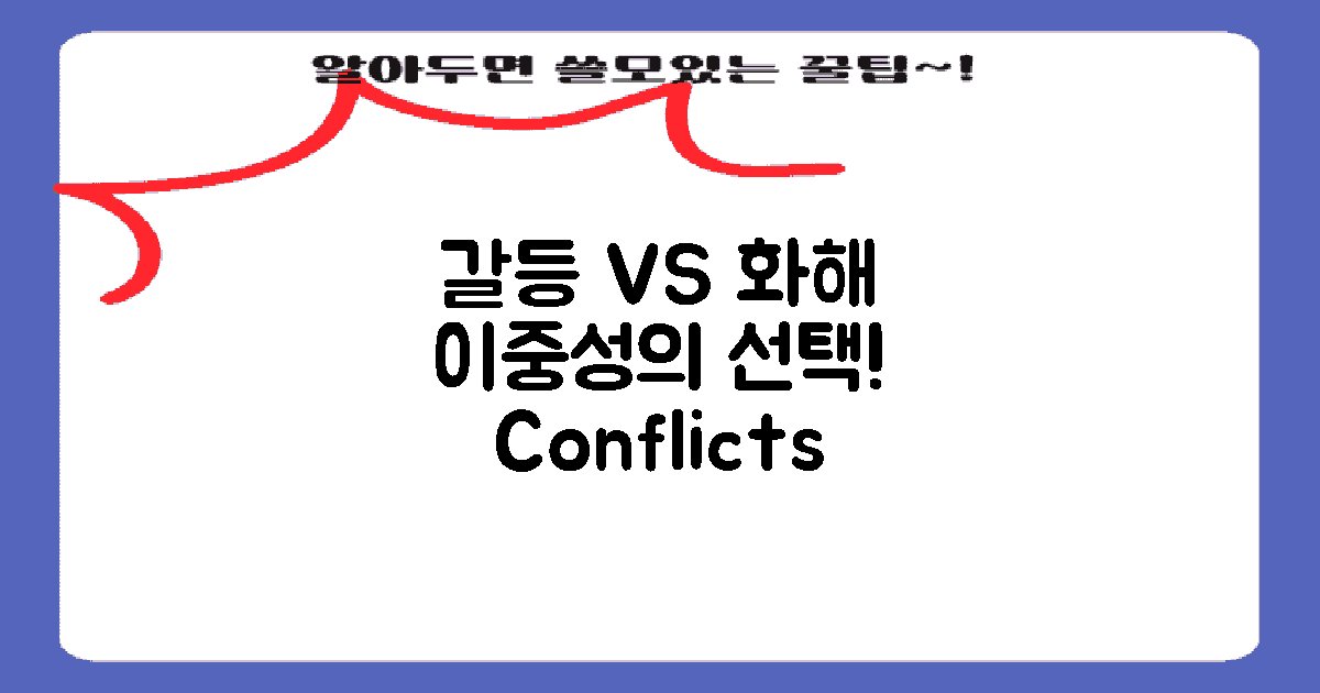 갈등 vs 화해의 이중성