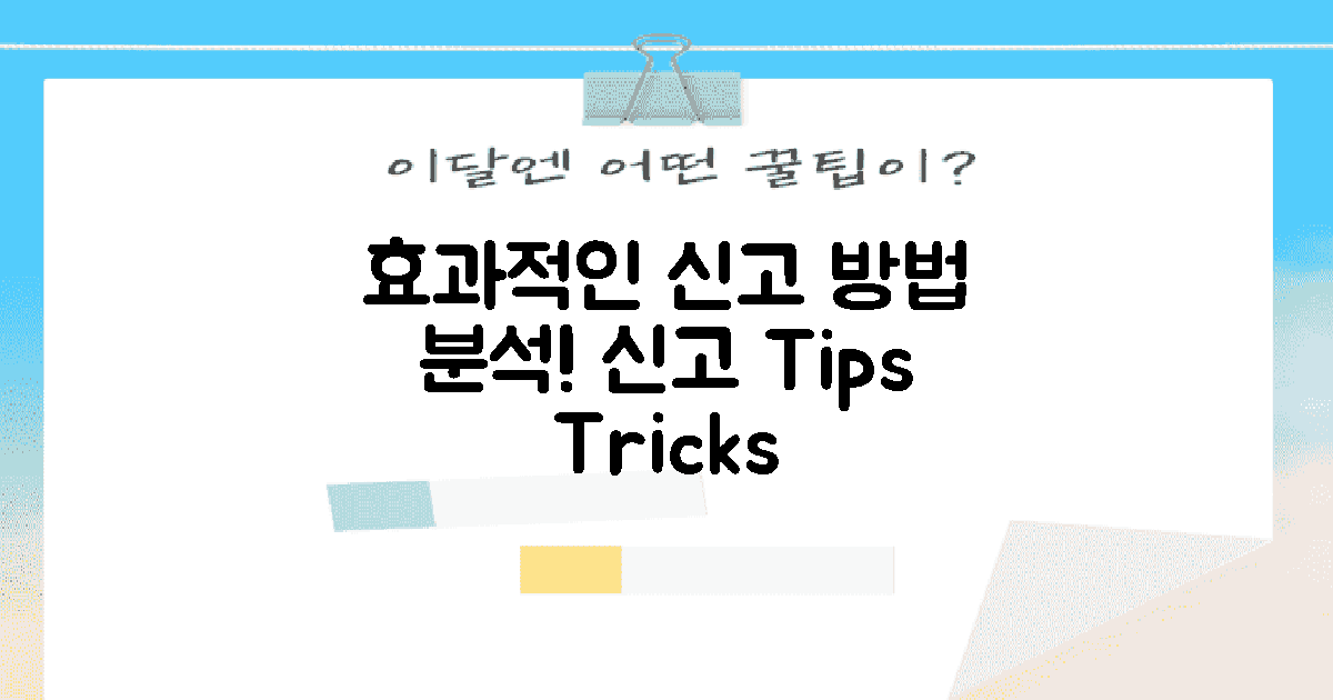 효과적인 신고 방법 분석