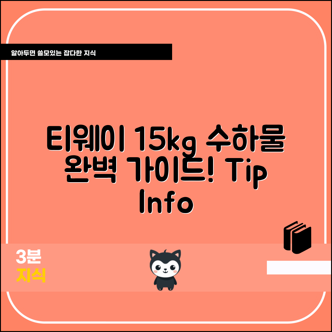 티웨이 위탁수하물 15kg 완벽 가이드