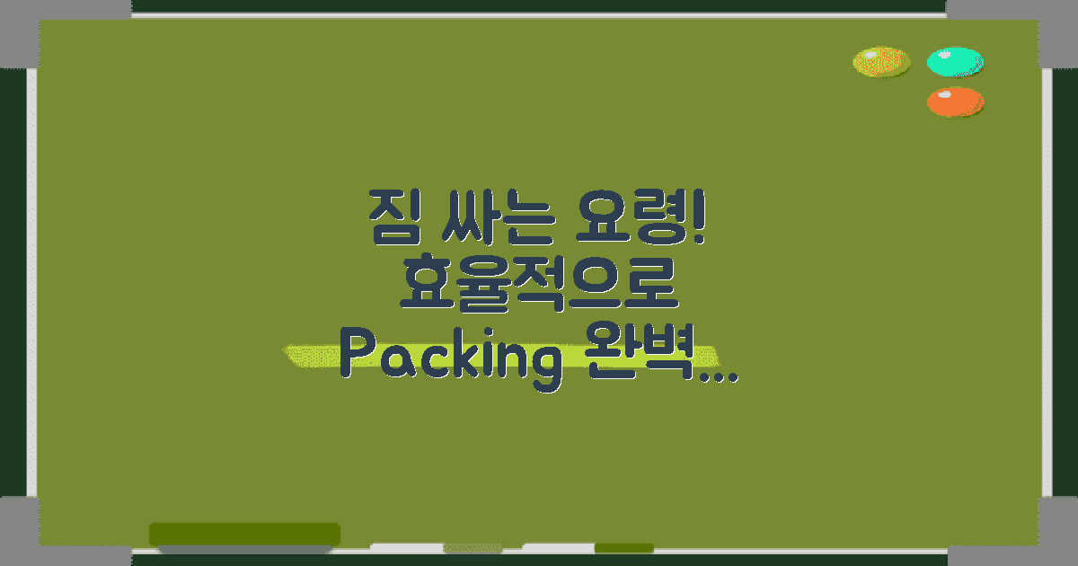 짐 싸는 요령을 배워보세요