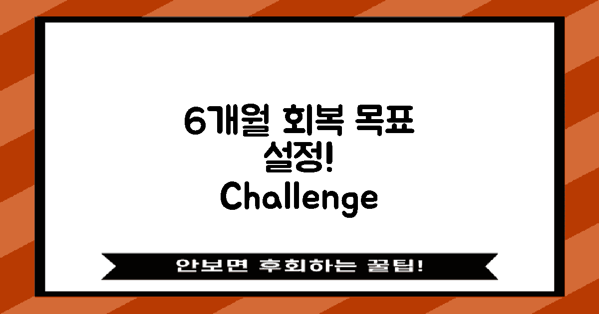 6개월 회복 목표 설정