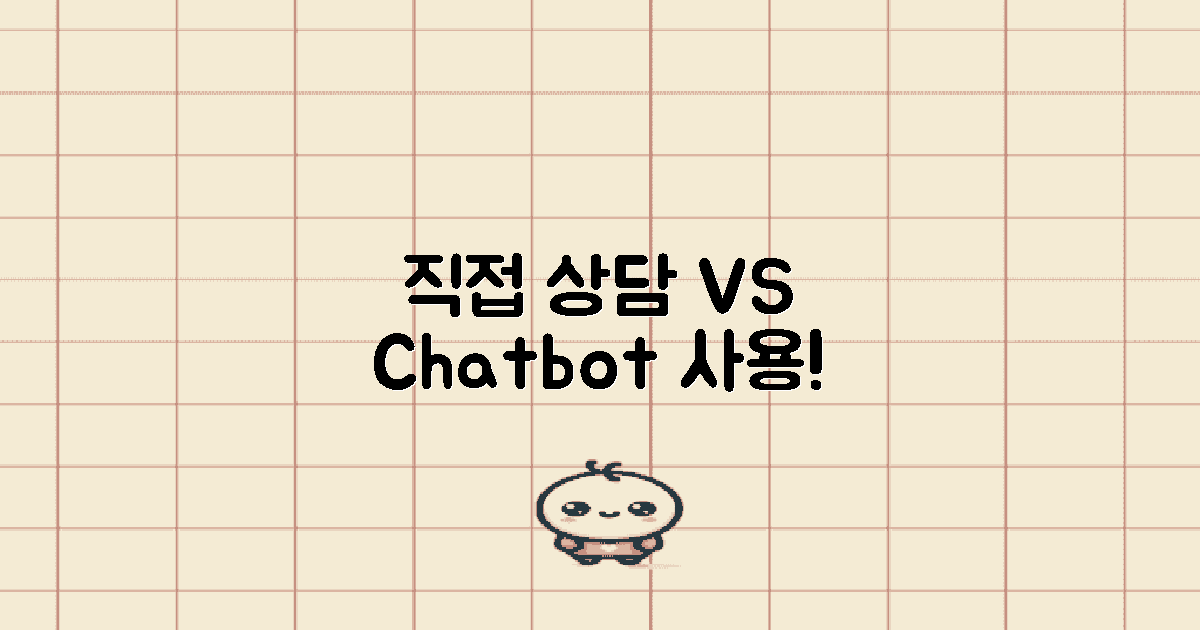 직접 상담 vs 챗봇 사용
