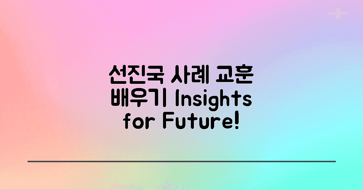 선진국 사례와 교훈