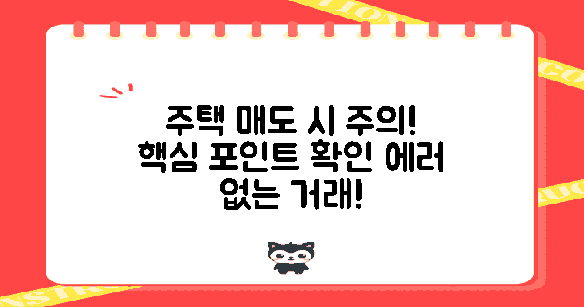 주택 매도 시 유의사항