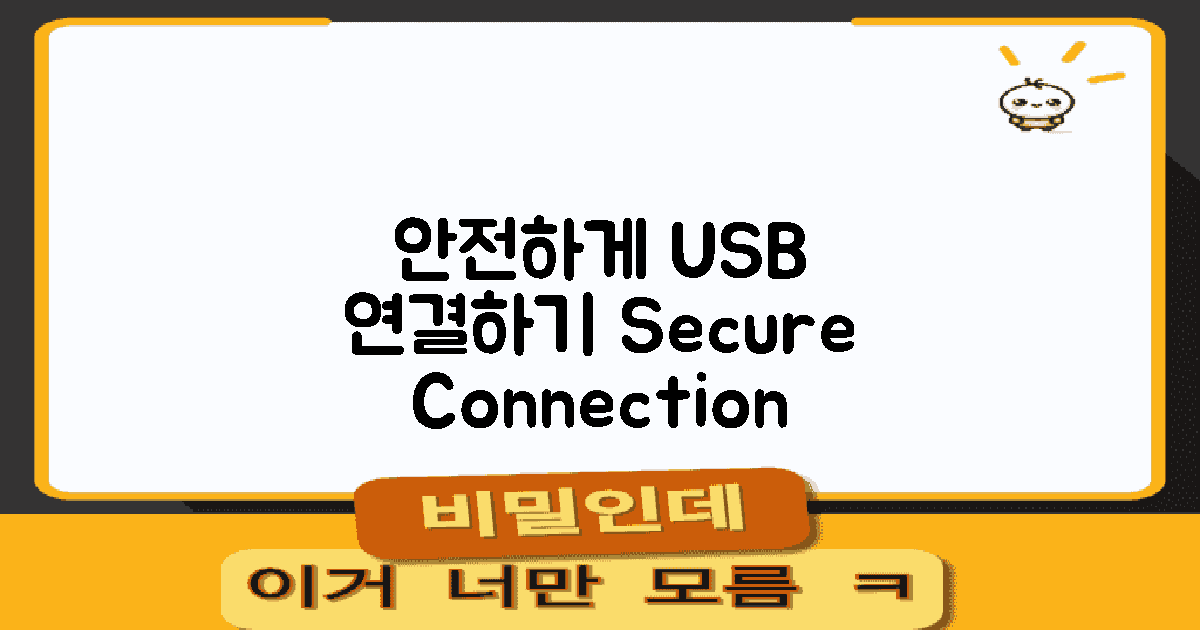USB를 안전하게 연결하세요