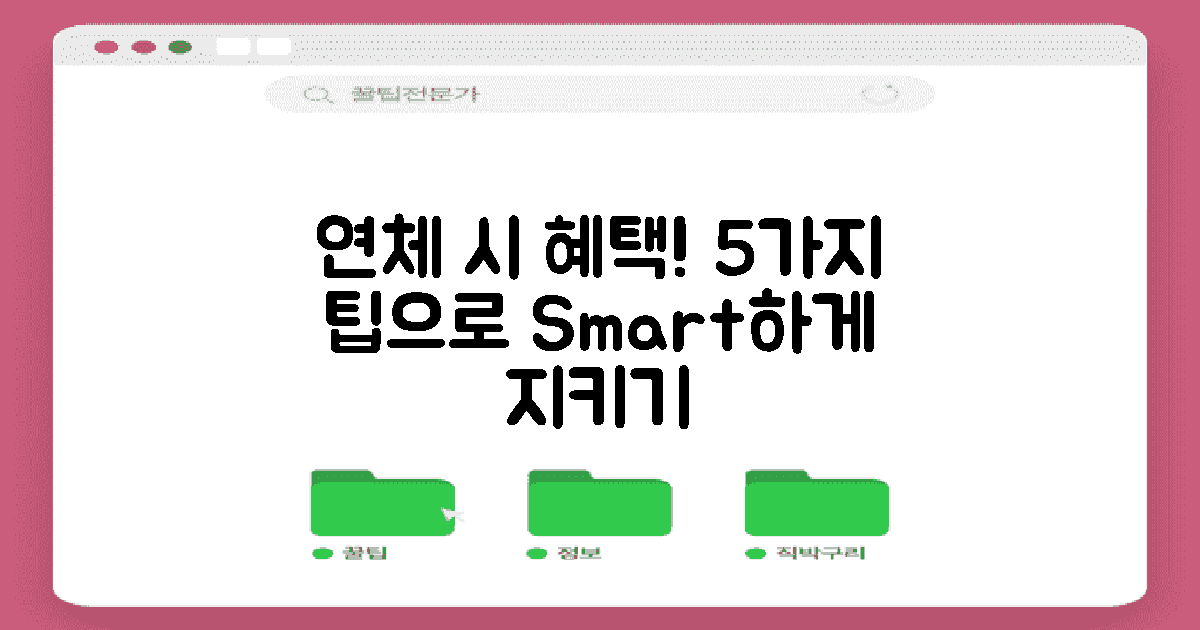 5가지 연체 시 혜택