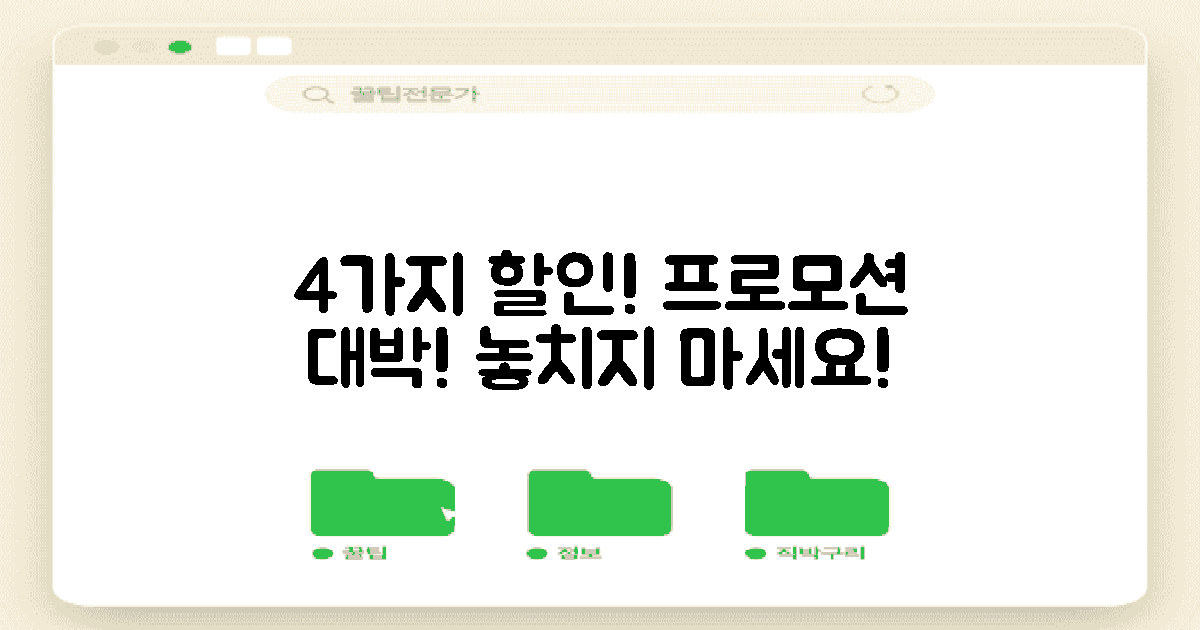 4가지 할인 프로모션