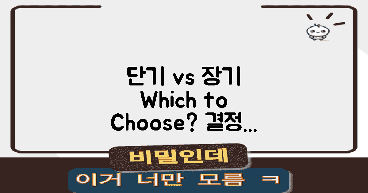 단기 vs 장기 관점