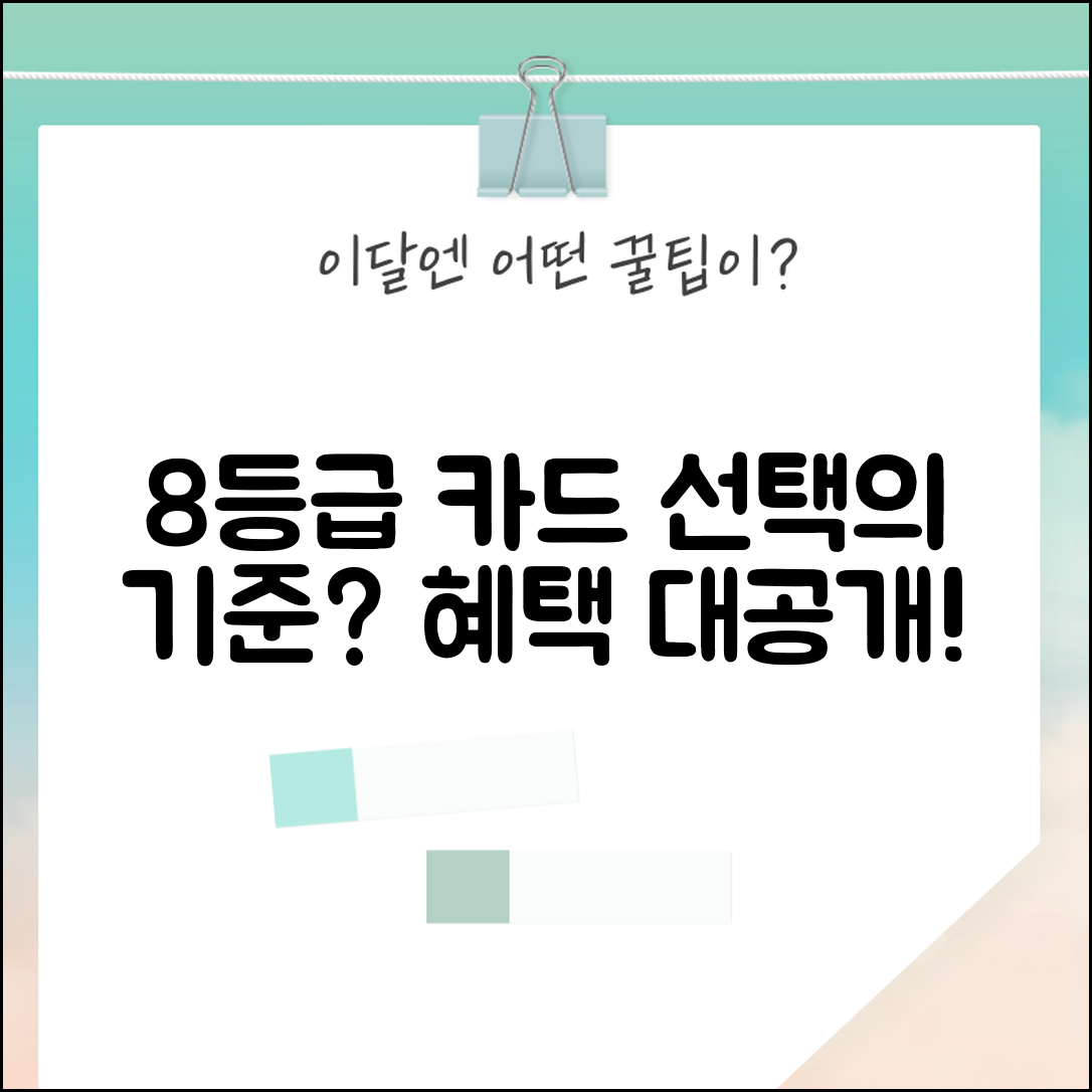 8등급 신용카드, 어떤 선택이 유리할까?