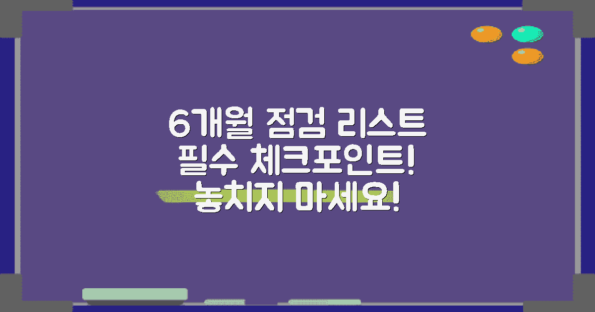 6개월마다 필요한 점검 사항