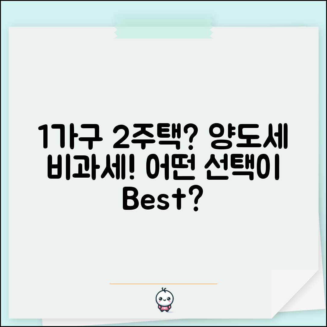 1가구2주택 양도세 비과세, 어떤 선택이 유리할까?