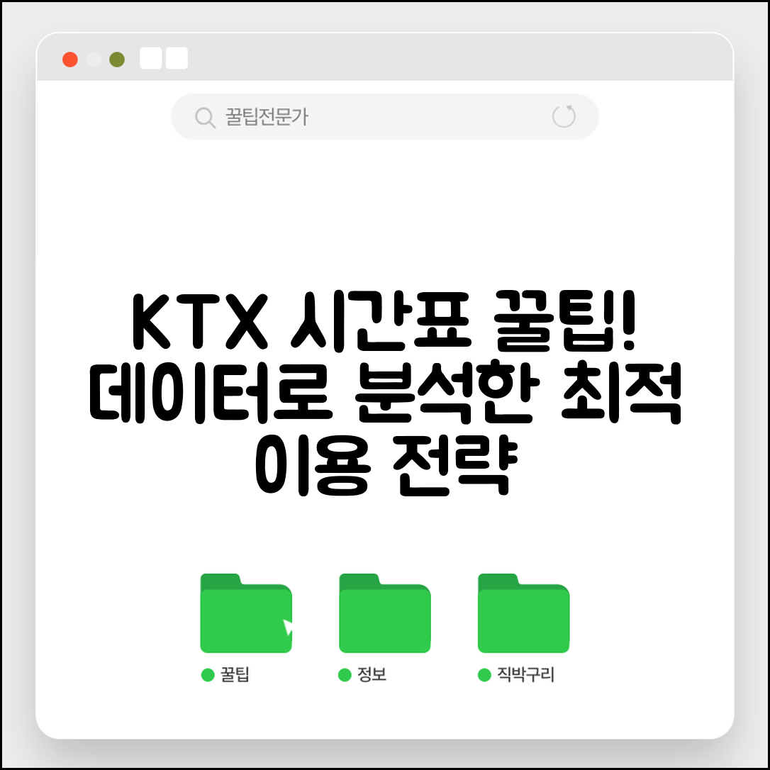 KTX 열차 시간표, 데이터 분석으로 본 최적 이용 전략