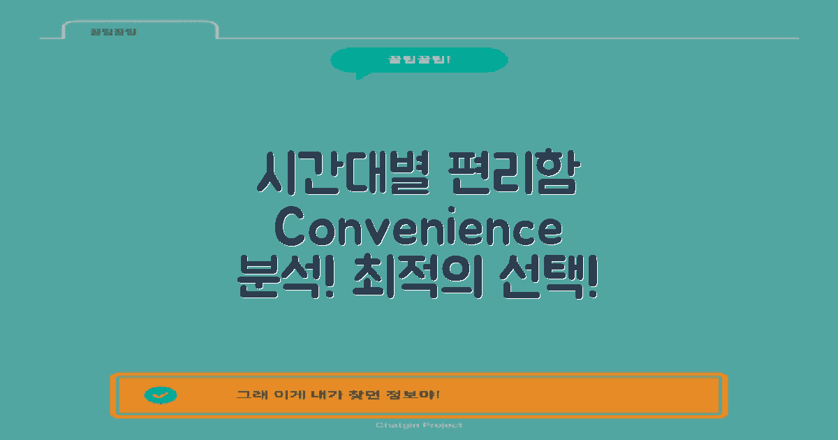 시간대별 편리성 분석